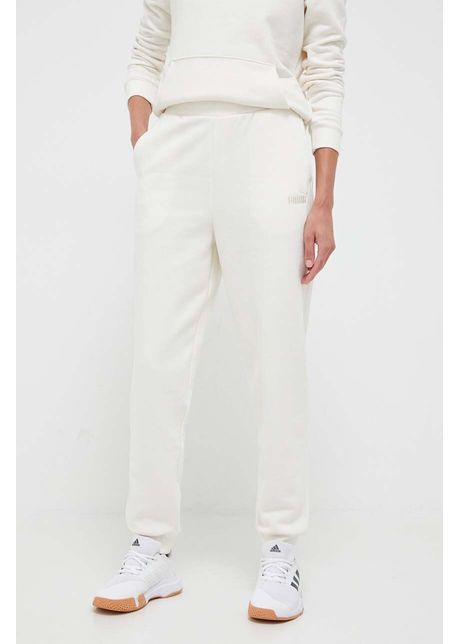 Puma pantaloni femei culoarea bej neted