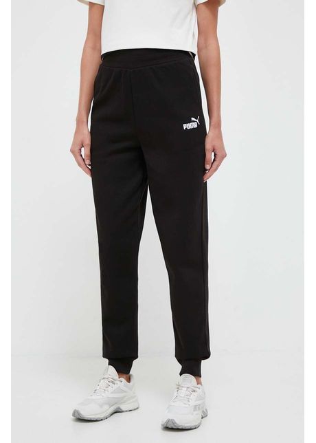 Puma pantaloni femei culoarea negru neted