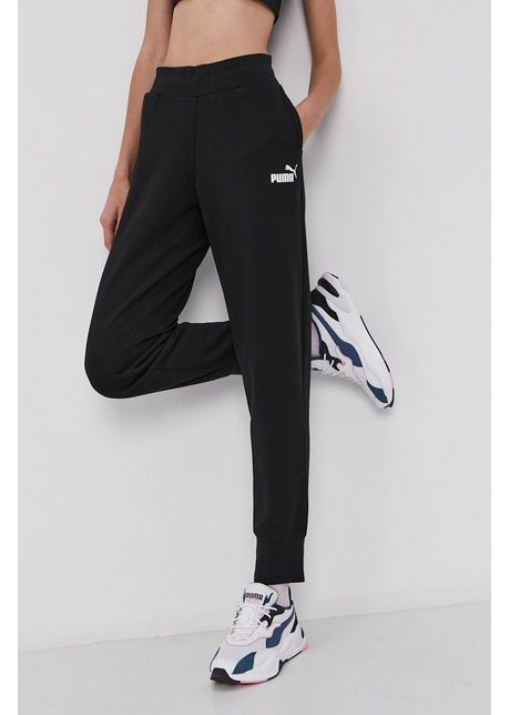 Puma pantaloni femei culoarea negru neted