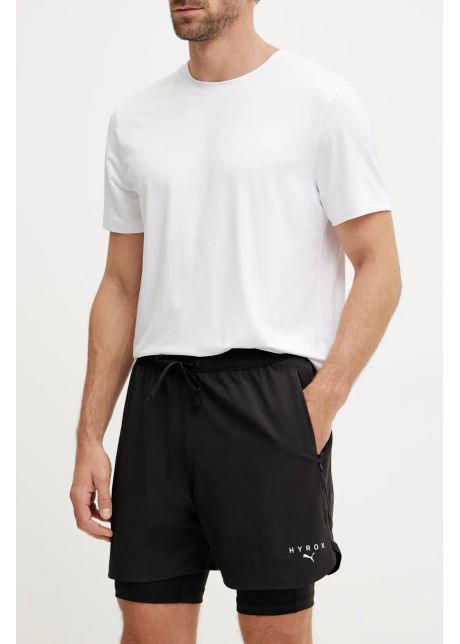 Puma pantaloni scur i de antrenament puma x hyrox culoarea negru 526893