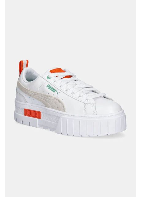 Puma pantofi mayze lth culoarea alb cu platforma