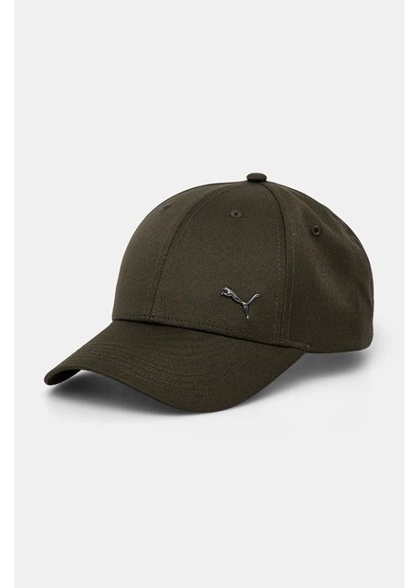 Puma sapca culoarea verde neted 21269