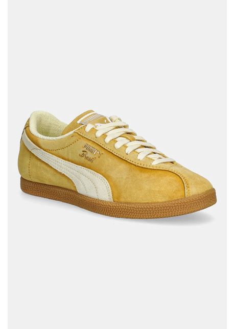 Puma sneakers din piele intoars brasil the neverworn v culoarea galben 401643