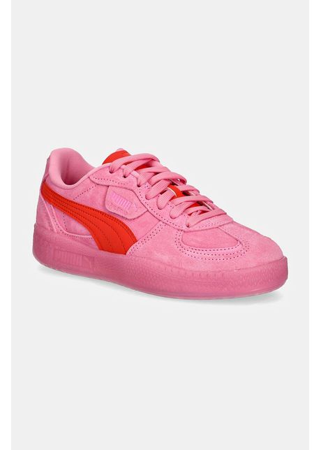 Puma sneakers din piele intoars palermo moda xtra culoarea roz 398534