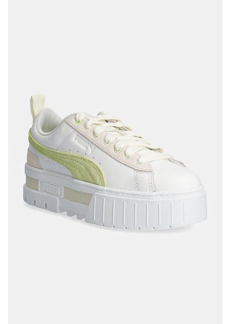 Puma sneakers din piele mayze mix wns culoarea alb
