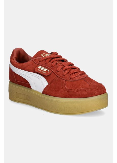 Puma sneakers din piele ntoars palermo elevata wns culoarea portocaliu 399348
