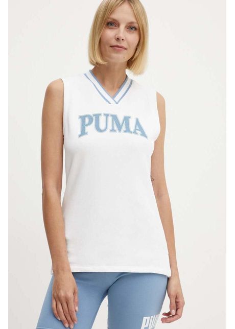 Puma top squad femei culoarea alb 678703