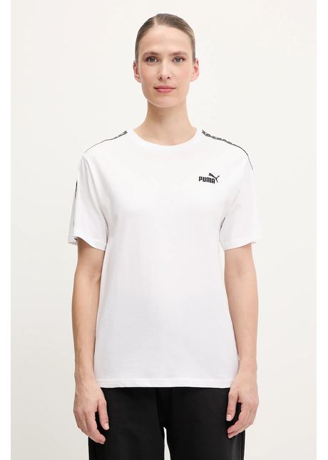 Puma tricou din bumbac culoarea alb 685009