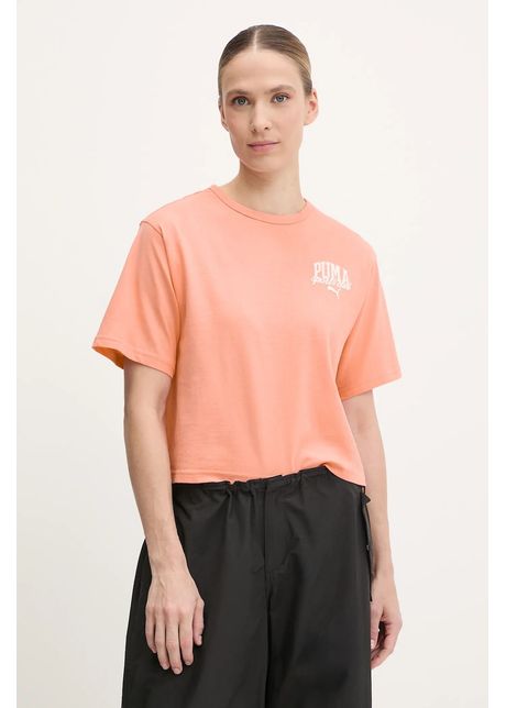 Puma tricou din bumbac culoarea roz 685030