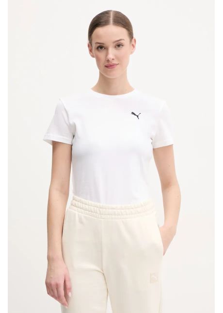 Puma tricou din bumbac femei culoarea alb 682374