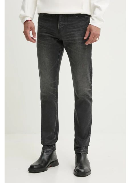 Purple brand jeansi double dip coated barbati culoarea gri p005 ddcv125