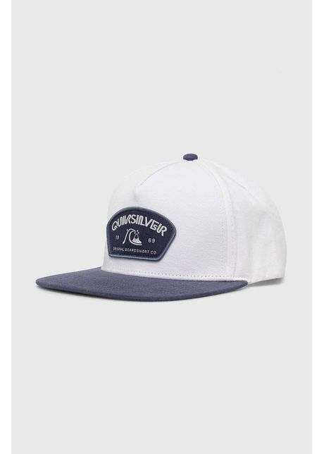 Quiksilver apc de baseball din bumbac culoarea alb cu imprimeu