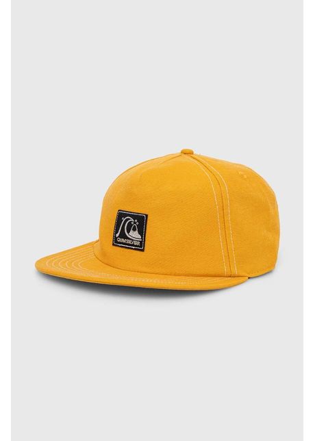 Quiksilver apc de baseball din bumbac culoarea galben cu imprimeu