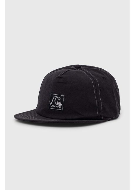 Quiksilver apc de baseball din bumbac culoarea negru cu imprimeu