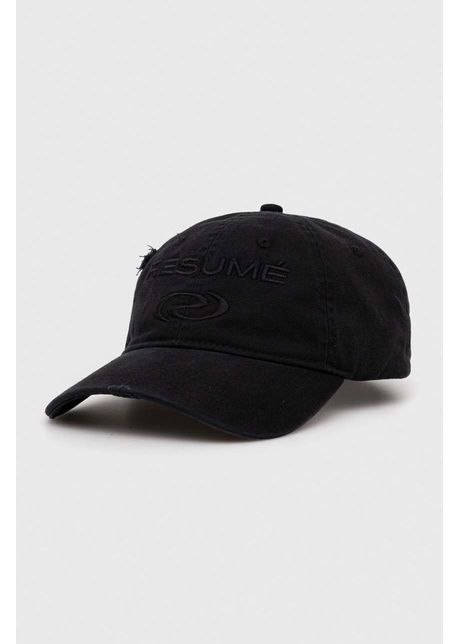 R sum apc de baseball din bumbac culoarea negru cu imprimeu