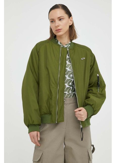 R sum geaca bomber femei culoarea verde de iarna oversize