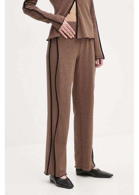 R sum pantaloni de trening ciarars culoarea maro neted 222331213