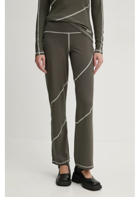 R sum pantaloni de trening corars culoarea verde neted 222401209