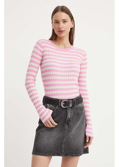 R sum pulover arliers knit blouse femei culoarea roz light 20361115