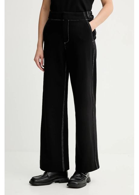 Rag & Bone pantaloni culoarea negru, drept, high waist, RE0H25F71PW