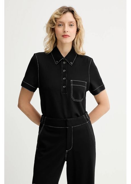 Rag & Bone tricou polo culoarea negru, RE2G25FT1PW
