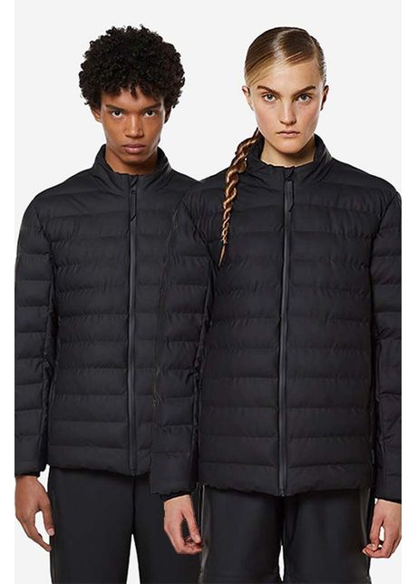 Rains geac trekker jacket culoarea negru de tranzi ie 1543 black black