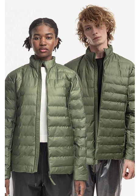 Rains geac trekker jacket culoarea verde de tranzi ie 15430 evergreen evergreen