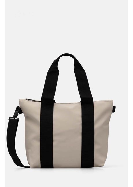 Rains geanta tote bag micro w3 culoarea bej 14180 26