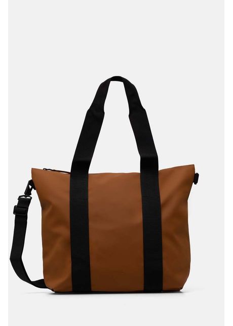 Rains geanta tote bag mini w3 culoarea maro 14160 63