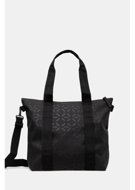 Rains geanta tote bag mini w3 culoarea negru 14160