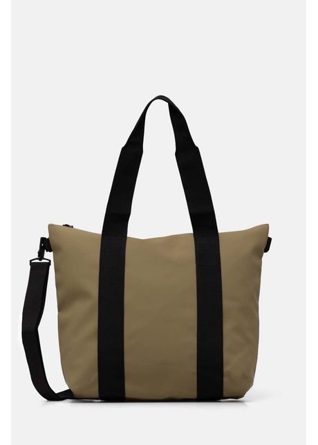 Rains geanta tote bag mini w3 culoarea verde 14160 44