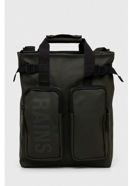 Rains rucsac 14240 weekendbags culoarea verde mare neted