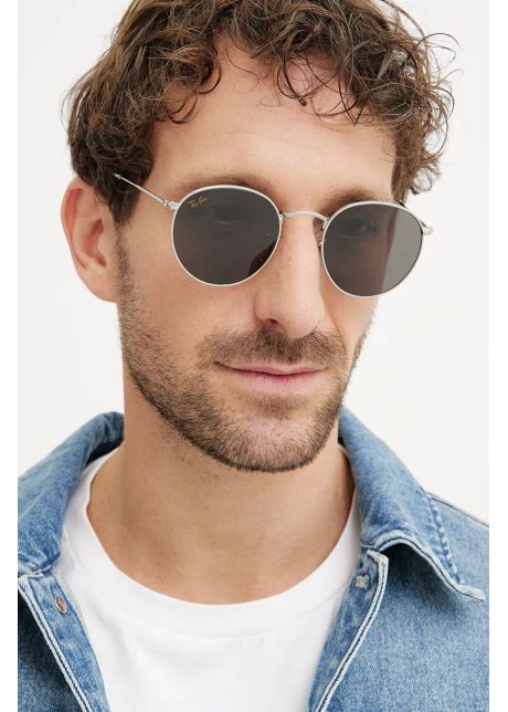 Ray ban ochelari de soare barbati culoarea argintiu 0rb3447