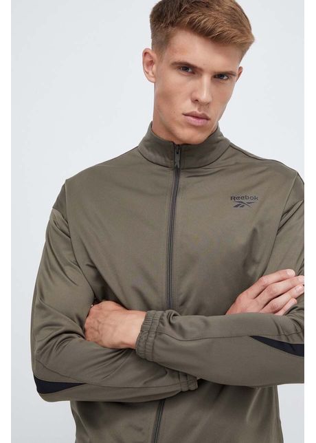 Reebok bluz trening reebok identity vector culoarea verde cu imprimeu