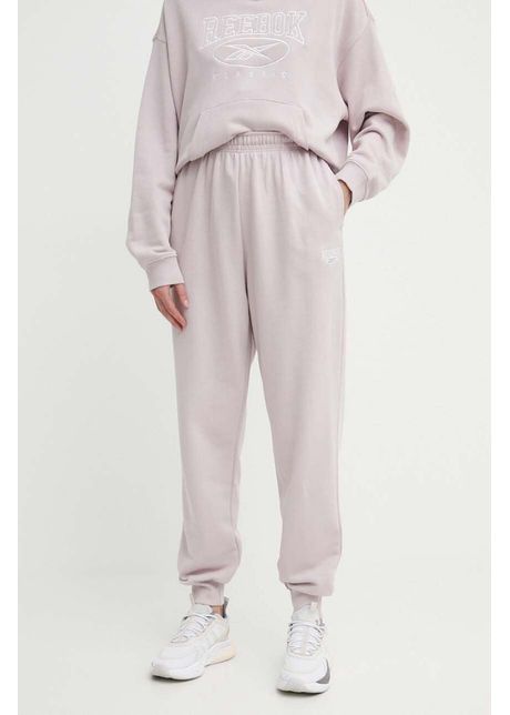 Reebok classic pantaloni de trening din bumbac archive essentials culoarea roz neted 100076215