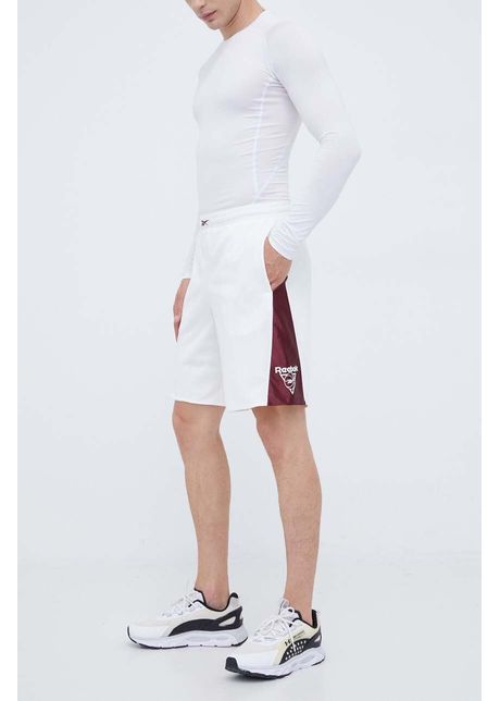 Reebok classic pantaloni scur i de antrenament basketball culoarea alb