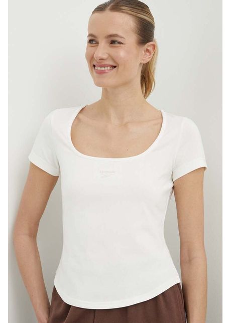 Reebok classic tricou wardrobe essentials femei culoarea bej 100076094