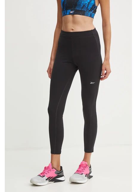 Reebok leggins de alergare Running Warming culoarea negru, neted, 100205584