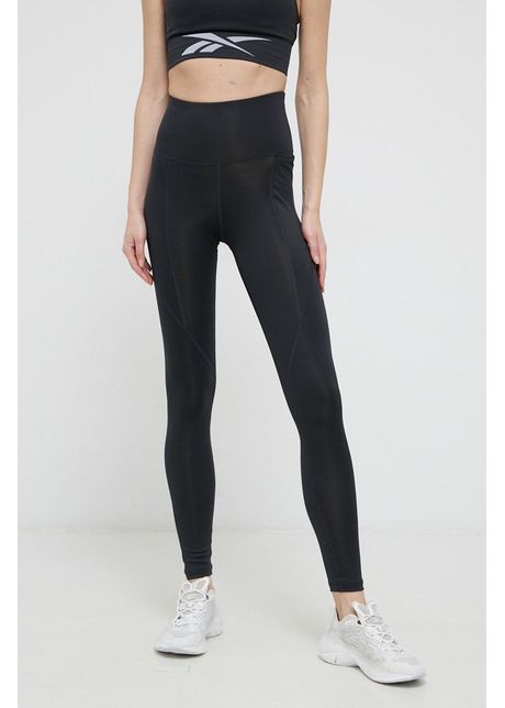 Reebok leggins de antrenament GS1956 femei, culoarea negru, neted
