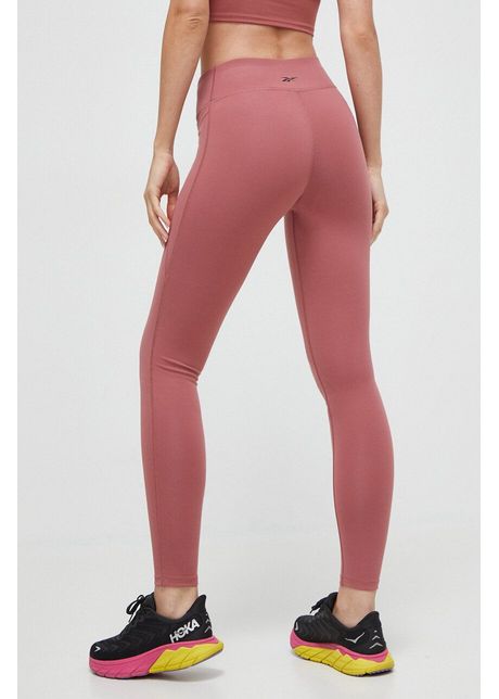 Reebok leggins de antrenament lux culoarea roz neted