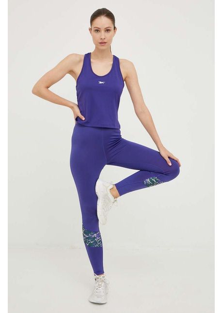 Reebok leggins de antrenament modern safari femei culoarea violet modelator