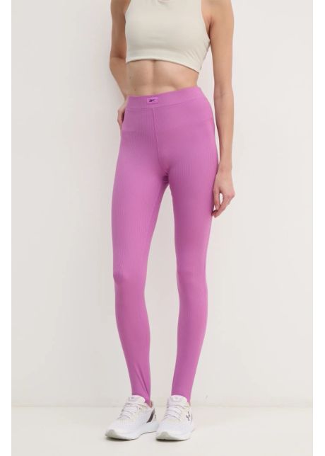 Reebok leggins de antrenament rib stirrup culoarea violet uni 100214310