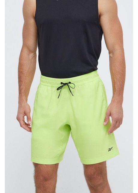 Reebok pantaloni scur i de antrenament workout ready culoarea verde