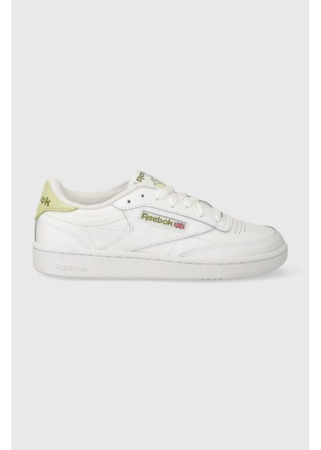 Reebok sneakers din piele club c 85 culoarea alb