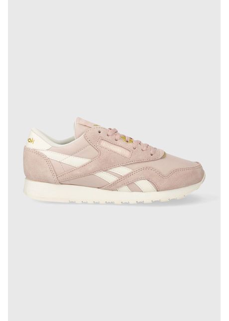 Reebok sneakers din piele ntoars classic nylon culoarea roz