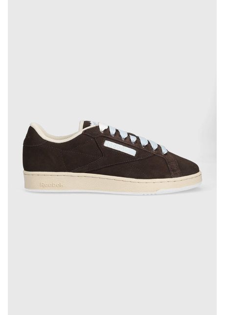 Reebok sneakers din piele ntoars club c culoarea maro hp6471 brown