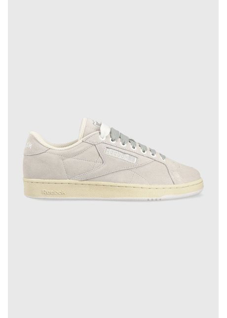 Reebok sneakers din piele ntoars club c grounds culoarea gri hp6470 grey
