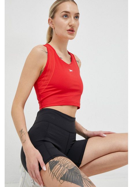 Reebok top de antrenament lux perform culoarea rosu