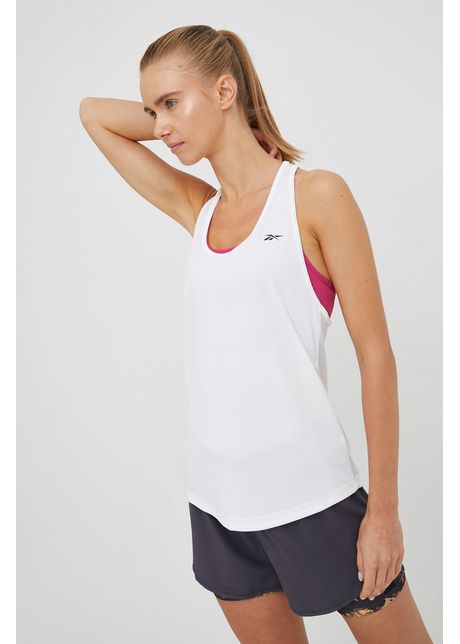 Reebok top de antrenament workout ready culoarea alb