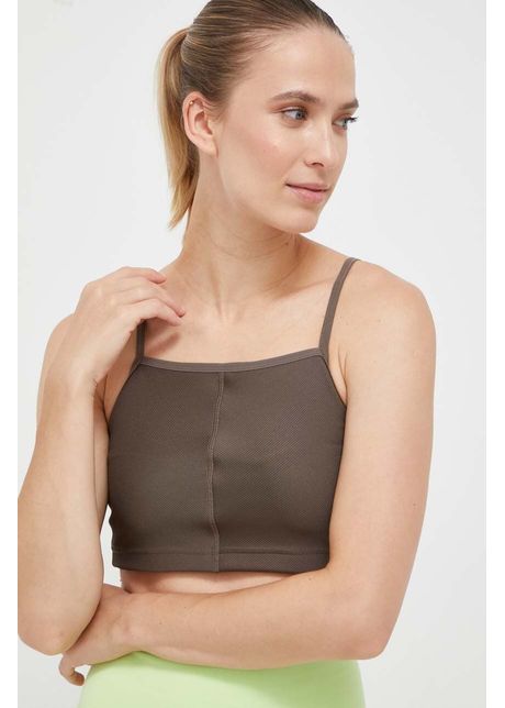 Reebok top de yoga culoarea maro